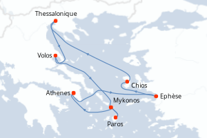 Itinéraire croisière Azamara au départ de Athenes