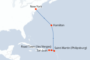 Itinéraire croisière Azamara au départ de New York