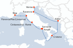 Itinéraire croisière Azamara au départ de Nice