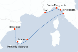 Itinéraire croisière Azamara au départ de Nice