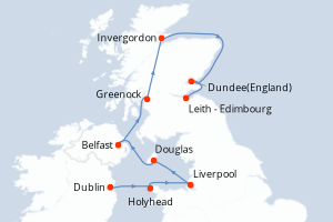 Itinéraire croisière Azamara au départ de Dublin