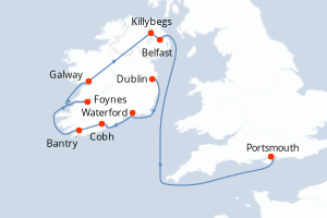 Itinéraire croisière Azamara au départ de Dublin