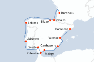 Itinéraire croisière Azamara au départ de Barcelone