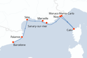 Itinéraire croisière Azamara au départ de Barcelone