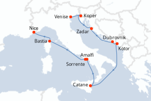 Itinéraire croisière Azamara au départ de Venise