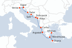 Itinéraire croisière Azamara au départ de Venise