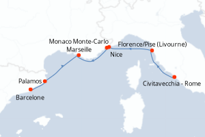 Itinéraire croisière Azamara au départ de Civitavecchia - Rome