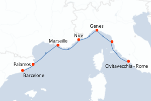 Itinéraire croisière Azamara au départ de Civitavecchia - Rome