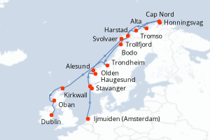 Itinéraire croisière Azamara au départ de Ijmuiden (Amsterdam)