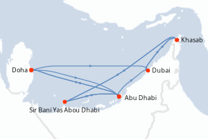 Itinéraire croisière Celestyal Cruises au départ de Doha