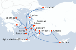 Itinéraire croisière Explora Journeys au départ de Istanbul