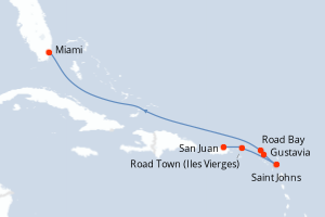 Itinéraire croisière Explora Journeys au départ de San Juan