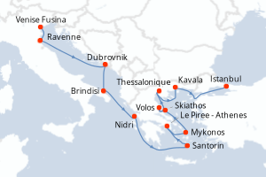Itinéraire croisière Explora Journeys au départ de Venise Fusina