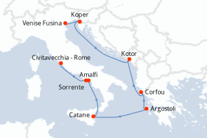 Itinéraire croisière Azamara au départ de Venise Fusina