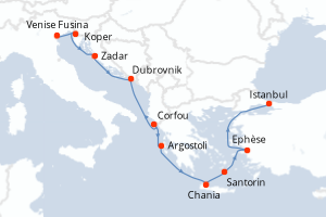 Itinéraire croisière Azamara au départ de Venise Fusina