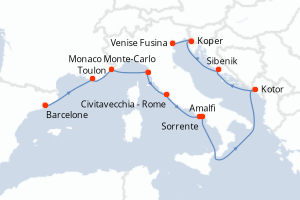 Itinéraire croisière Azamara au départ de Barcelone