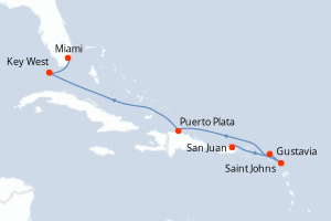 Itinéraire croisière Explora Journeys au départ de San Juan