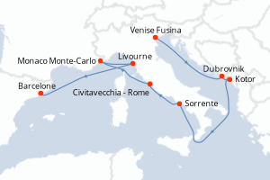 Itinéraire croisière Explora Journeys au départ de Venise Fusina