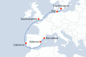 Itinéraire croisière MSC Croisières au départ de Kiel