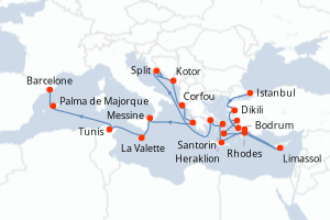 Itinéraire croisière Oceania Cruises au départ de Istanbul