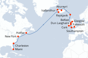 Itinéraire croisière Oceania Cruises au départ de Southampton