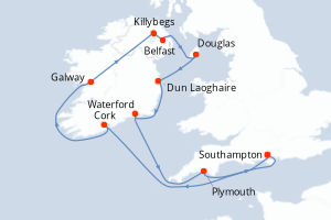 Itinéraire croisière Oceania Cruises au départ de Southampton