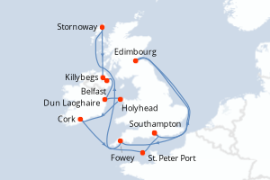 Itinéraire croisière Oceania Cruises au départ de Southampton