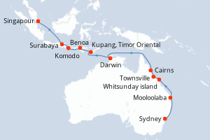 Itinéraire croisière Oceania Cruises au départ de Sydney