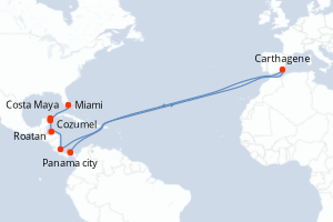 Itinéraire croisière Oceania Cruises au départ de Panama city