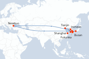 Itinéraire croisière Oceania Cruises au départ de Incheon