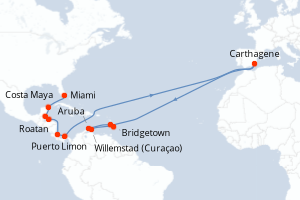 Itinéraire croisière Oceania Cruises au départ de Miami