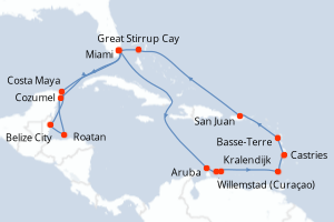 Itinéraire croisière Oceania Cruises au départ de Miami