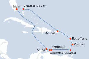 Itinéraire croisière Oceania Cruises au départ de Miami