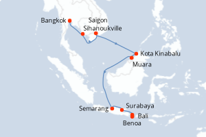 Itinéraire croisière Oceania Cruises au départ de Bangkok