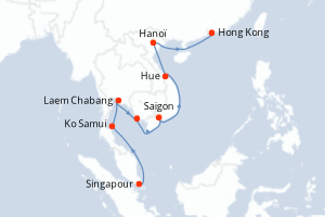 Itinéraire croisière Oceania Cruises au départ de Singapour