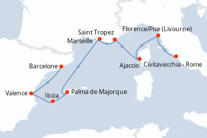 Itinéraire croisière Oceania Cruises au départ de Civitavecchia - Rome