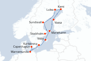 Itinéraire croisière Oceania Cruises au départ de Copenhague