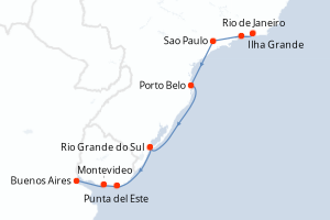 Itinéraire croisière Oceania Cruises au départ de Rio de Janeiro