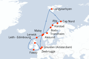 Itinéraire croisière Oceania Cruises au départ de Leith - Edimbourg