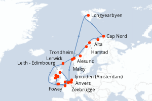 Itinéraire croisière Oceania Cruises au départ de Leith - Edimbourg