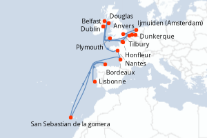 Itinéraire croisière Oceania Cruises au départ de Ijmuiden (Amsterdam)