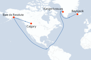 Itinéraire croisière Quark Expeditions au départ de Reykjavik