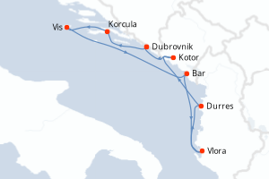 Itinéraire croisière Variety Cruises au départ de Dubrovnik