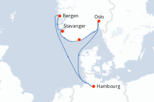 Itinéraire croisière MSC Croisières au départ de Hambourg