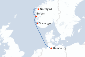 Itinéraire croisière MSC Croisières au départ de Hambourg