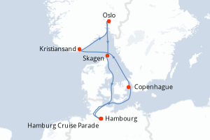 Itinéraire croisière MSC Croisières au départ de Hambourg