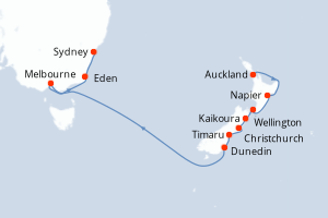 Itinéraire croisière Seabourn Cruise Line au départ de Auckland