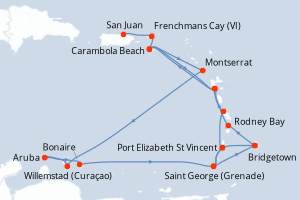 Itinéraire croisière Seabourn Cruise Line au départ de San Juan