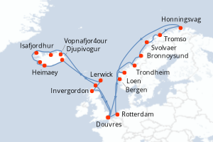 Itinéraire croisière Seabourn Cruise Line au départ de Douvres