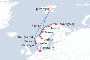 Itinéraire croisière Hurtigruten au départ de Hambourg